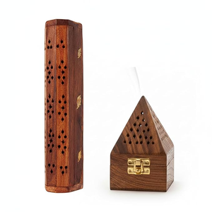 Decorative Chinese Style Wooden <b>Incense</b> Tray Holder Handmade Durable Stick Burner for Home Decor Meditation Spiritual Practices - Product Image 1