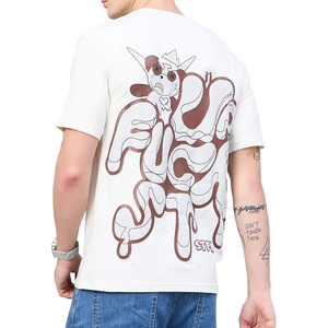 T-shirt graphique vintage personnalisé en coton épais, coupe oversize, impression sérigraphique, fabricant OEM ODM, vente en gros - Product Image 3