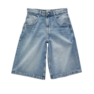 กางเกงยีนส์ขาสั้นผู้ชาย ผ้าฝ้าย ระบายอากาศ ใส่สบาย เหมาะกับฤดูร้อน ทรงขากว้าง เอวกลาง  รับผลิตตามสั่ง ขายส่ง - Product Image 1