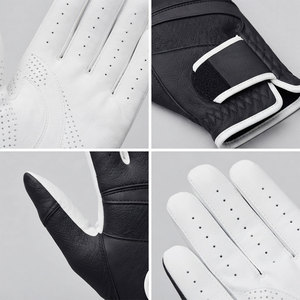 Guante de golf unisex de cuero con alta adherencia, antideslizante, con soporte para la muñeca, logotipo personalizado impreso, para uso en campo de prácticas, torneos y entrenamiento. - Product Image 2