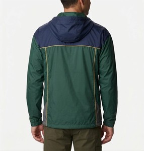 Men's <b>Lightweight</b> Hooded Windbreaker Waterproof Full Zip Sport <b>Jacket</b> Green Blue Contrast Outdoor Hiking <b>Running</b> Apparel 2026 - Product Image 3