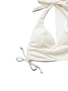 Custom 2024 New Sexy Knit Ribbed Fabric Bikini 2pcs Sets Swim Brief Swimwear <b>Bathing</b> Suit Lace up Swimsuit Ready to Ship - Product Image 6