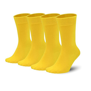 yellow Crew <b>Socks</b> Pack of 10 | Soft Cotton Everyday <b>Socks</b> | Comfortable Casual <b>Socks</b> | Unisex Plain <b>Socks</b> | Bulk <b>Socks</b> Set - Product Image 1