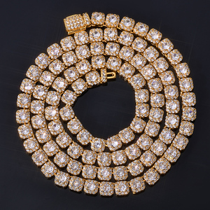 Lab-Grown Diamond Tennis <b>Chain</b> Necklace 925 <b>Silver</b> Lightweight Certified Diamond Iced Out Luxury <b>Mens</b> Womens Fine Jewelry Gift - Product Image 4