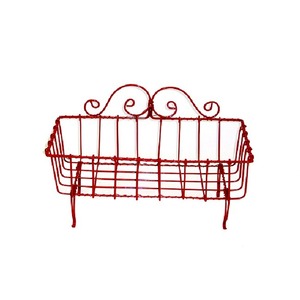 Cesta Colgante de Pared de Hierro Forjado Hecha a Mano para Almacenamiento en Cocina o Baño de Estilo Rústico - Product Image 4