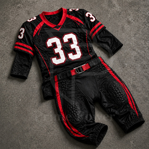 Conjunto de Pantalones y Camiseta de Fútbol Americano Personalizados de Verano, Nombre del Jugador Personalizado, Tela de Malla Transpirable, Uniforme de Entrenamiento de Equipo, Servicio OEM - Product Image 4