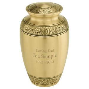 Urna Funeraria de Latón con Diseño de Corazones Dorados, Urna Conmemorativa, Proveedor de Fábrica OEM ODM - Product Image 1