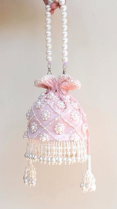 Unique Design Ethnic Mirror Work Embroidered Handmade Embellished Beaded potli Bags For Girls - Product Image 3
