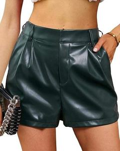 Shorts en cuir sexy pour femme, coupe slim, effet push-up fessier, style taille haute, mode été 2025, pour boîte de nuit et discothèque - Product Image 2
