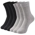 Men's Solid Color Ankle <b>Socks</b> 100% Cotton Breathable Knitted Regular Style Spring Daily Wear <b>Black</b> - Product Image 3