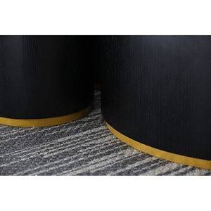 Tavolino da Caffè Rotondo Completamente Assemblato per Soggiorno, Tavolino Laterale Essenziale - Product Image 4