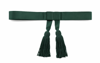 Ceinture de cérémonie formelle Piper Green de qualité supérieure, style classique avec pompons