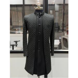 Traje Indo-Occidental de 3 Piezas a la Moda de Proveedor Indio para Bodas o Compromisos, Disponible en Grandes Cantidades - Product Image 1