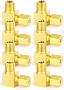 Raccord coudé en laiton forgé haute pression 6 mm DE x 6 mm mâle BSPT 90° pour systèmes de gaz naturel et d'eau (AOL-017) - Product Image 2