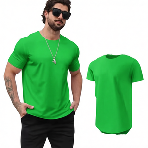 เสื้อยืดคอกลมแขนสั้นสีดำสำหรับผู้ชาย ทรงปกติ ผ้าฝ้ายเจอร์ซีย์ สีพื้นเรียบ ทอแบบเรียบง่าย สวมใส่สบาย - Product Image 4