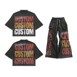 Custom <b>Men's</b> Short Sleeve T-Shirt 380gsm Cotton Terry O-Neck Street Style Screen Print Breathable Regular Fit - Product Image 4
