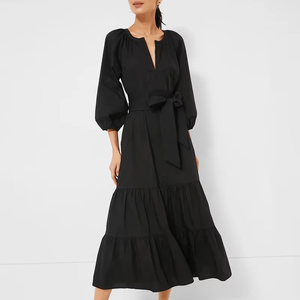 Women's Wrap <b>Dress</b> Boho Floral Print Maxi <b>Dress</b> with Ruffle Hem Adjustable Waist Tie Lightweight Fabric for <b>Beach</b> Vacation - Product Image 1
