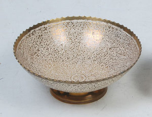 หม้อใส่เนยและหม้อใส่ไข่ทำจากทองเหลืองชุบเงิน - Product Image 4