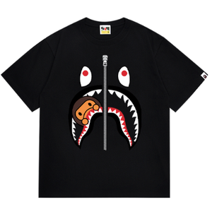 Camiseta de Hombre Bathing Ape con Estampado de Cabeza de Mono a Cuadros, 100% Algodón, Estilo Casual - Product Image 4