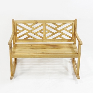 New Design Acacia Wood Rocking Bench - Durable 2-Seater Patio <b>Glider</b> <b>Chair</b> with Armrests - Product Image 3