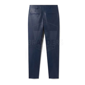 Stylish Two Piece Leather Tracksuit Featuring <b>Zip</b> Front Jacket And Matching <b>Trousers</b> For Casual Outdoor Wear - Product Image 6