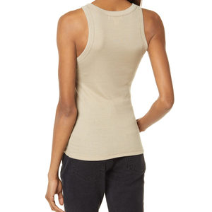 Tank <b>Top</b> for Women Ribbed Sleeveless Blouse Solid Color Casual Women Teens Trendy Basic Summer 100% Cotton Woven Lace - Product Image 2