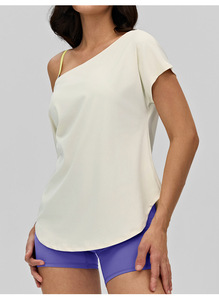 Women's Custom Logo Short Sleeve Polo Neck <b>Slim</b> <b>Fit</b> Knitted Sporty T-<b>Shirt</b> Quick Dry Spring Summer <b>White</b> Navy - Product Image 5