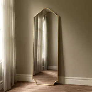 Modern Artistic Framed Wall <b>Mirror</b> Gold Metal Home Decor Living Room Interior Design Statement Piece - Product Image 4