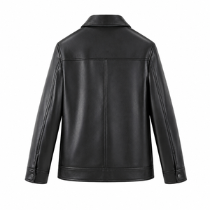 High Quality Men Leather <b>Jacket</b> | Real Sheepskin Biker <b>Jacket</b> Slim Fit <b>Winter</b> Fashion Coat Custom Logo Available - Product Image 2