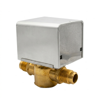 Vanne à boisseau sphérique motorisée carrée en laiton 2 voies pour unité de ventilo-convecteur FCU Système CVC DN15 DN20 DN25 220V Design graphique