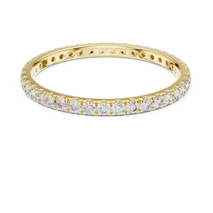 Anillo de Eternidad Delgado con Corte en U y Diamantes Cultivados en Laboratorio, Oro Sólido de 18K, Anillo Apilable Unisex, Delicado y Fino, Regalo de Aniversario de Bodas - Product Image 1