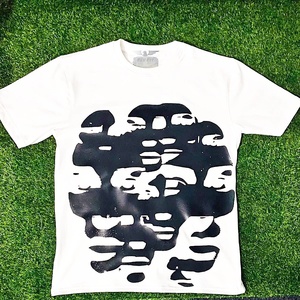 เสื้อยืดแขนสั้นสีขาวสำหรับผู้ชาย PeY-Cit ลายพิมพ์นามธรรมสีดำ ทรงโอเวอร์ไซส์ คอกลม ผ้าเจอร์ซีย์คอตตอน 100% เป็นมิตรกับสิ่งแวดล้อม - Product Image 5