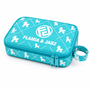 กระเป๋าใส่สัตว์เลี้ยง Flamia Jabz ลายเทอร์ควอยซ์พุดเดิ้ล กระเป๋าเดินทางแบบมีซิป ผลิตจากเส้นใยรักษ์โลก กันน้ำได้ สะดวกสบายสำหรับสุนัข - Product Image 1