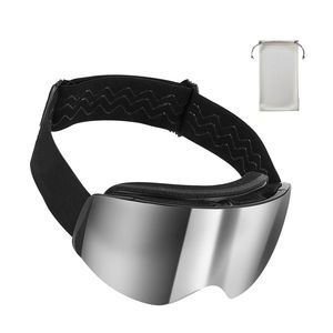 Occhiali da Sci Senza Montatura per Uomo e Donna con Lente Sferica Argentata e Rivestimento Revo, Occhiali da Neve Antiappannamento OTG con Montatura a V in TPU - Product Image 1