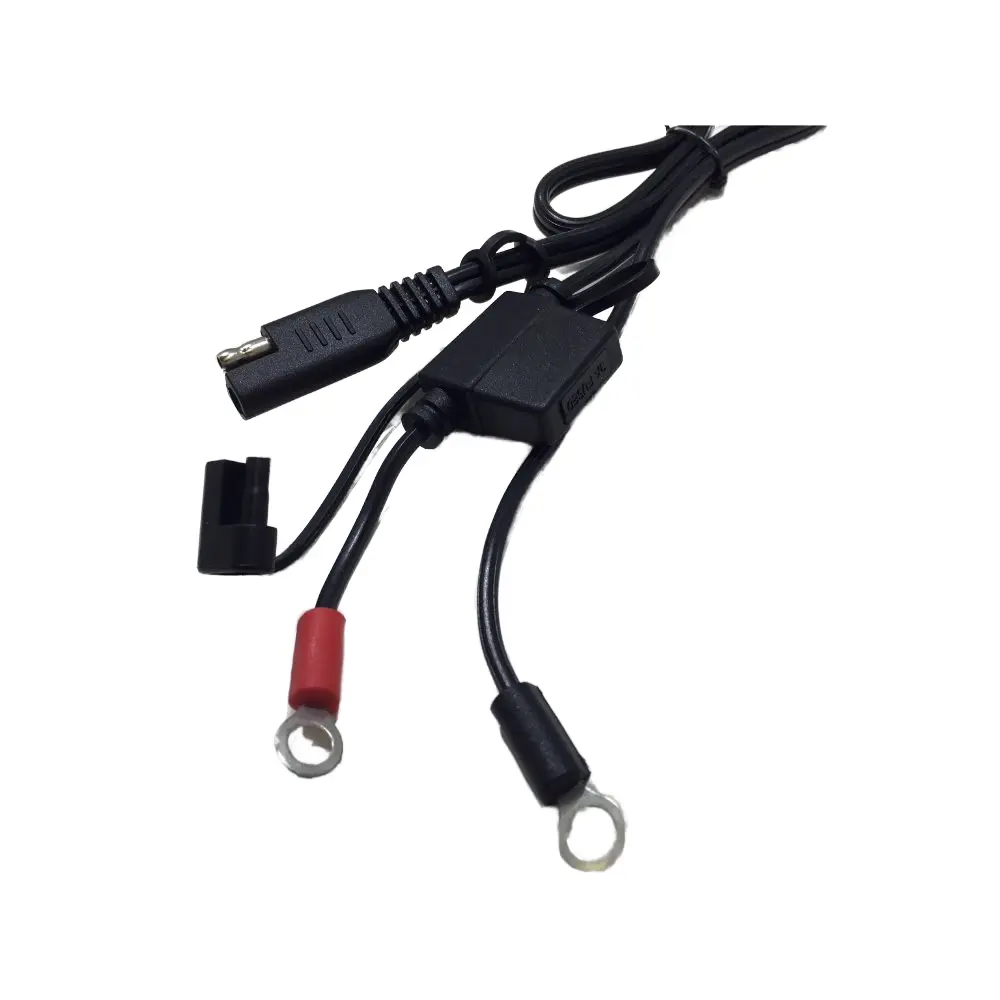 Terminal de anillo SAE 6,4mm personalizado, enchufe de remolque de 2 polos con arnés de cables de 12V 6V, corriente nominal 5A para uso automotriz para machos