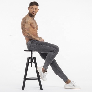 Nuevos Jeans Ajustados de Moda para Hombre, Diseño Moderno, Color Gris Oscuro, Elásticos, Ropa Masculina, Pantalones Ajustados - Product Image 3