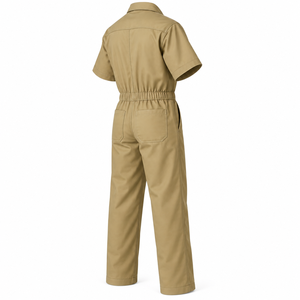 Custom Logo <b>Men</b> Safety Coverall Industrial Workwear Short Sleeve Boiler Suit <b>Overalls</b> Solid Color Custom Workwear Safety Suit - Product Image 4