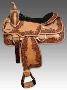 High Quality Wholesale Latest Portable Customized Western Riding Horse Saddle with Indian Harness Leather Durable - Product Image 2
