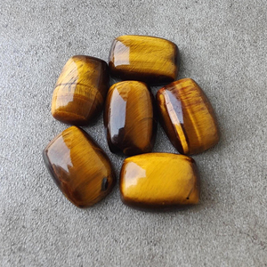Natural Tiger Eye Cabochon Rectangle <b>Cushion</b> Flat <b>Back</b> Calibrated Gemstone for Jewelry Making All Sizes Available - Product Image 6