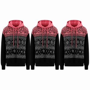 Custom <b>Mens</b> Paisley Print Pullover Hoodie Winter Streetwear Hip Hop Oversized <b>Fleece</b> <b>Jacket</b> Casual Hooded Sweatshirt Top - Product Image 4