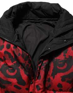 Men’s Premium Leopard Print Puffer <b>Jacket</b> For Winter Custom Wear For Men's Windproof <b>Zipper</b> Closure Side <b>Pockets</b> Men's Coat - Product Image 5