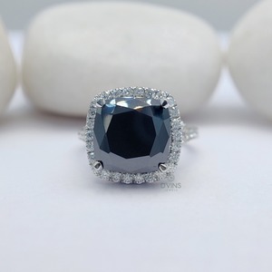 Luxury Custom Design 10K Solid <b>Gold</b> Moissanite Wedding Band Engagement <b>Ring</b> with Fully Diamonds for Parties and Gifts - Product Image 1