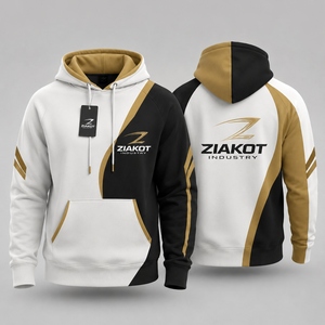Venta Directa al por Mayor de Sudaderas con Capucha Deportivas de Moda con Degradado Negro y Dorado, Personalizadas y Cosidas, Newck - Product Image 5