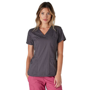 Hauts utilitaires à manches courtes à double poche pour toilettage, imperméables, gilet de toilettage pour animaux de compagnie, hauts de travail personnalisés noirs pour toilettage - Product Image 4