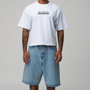T-shirt en coton épais délavé style vintage, coupe oversize, personnalisable, fabrication usine - Product Image 3