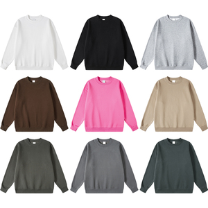 เสื้อสเวตเชิ้ตคอกลมโอเวอร์ไซส์สำหรับผู้ชาย สีพื้น ผ้าถักลำลอง ใส่สบาย ทรงปกติ เหมาะสำหรับใส่ในฤดูใบไม้ร่วง - Product Image 4