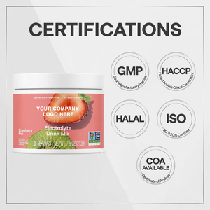hydration electrolyte powder sports drink mix strawberry kiwi flavor oem supplement manufacturer - Product Image 2