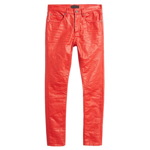 Pantalones de Cuero para Hombre con Diseño de Logotipo Personalizado a Precio Razonable, Casuales, Rectos, Ligeros, de Cintura Alta y Color Sólido - Product Image 1