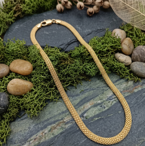 Divyoro Gold Plated <b>Copper</b> Alloy Snake <b>Chain</b> Necklace Classic Style Women's Party & Wedding Wear - Product Image 4