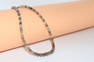 Perles rondes à facettes en diamant multicolore naturel 4.5-6mm 38 cm Perle rondelle fantaisie pour la fabrication de bijoux en pierre naturelle - Product Image 2